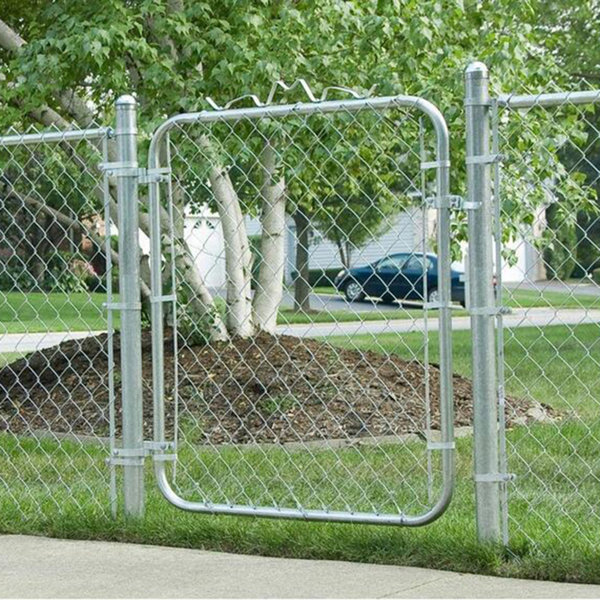 MTB 4 ft. H x 2.5 ft. W Galvanized Chain Link Garden Walking Fence